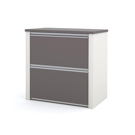 Bestar Connexion 31W 30” Lateral File Cabinet, Slate & Sandstone 93631-1159